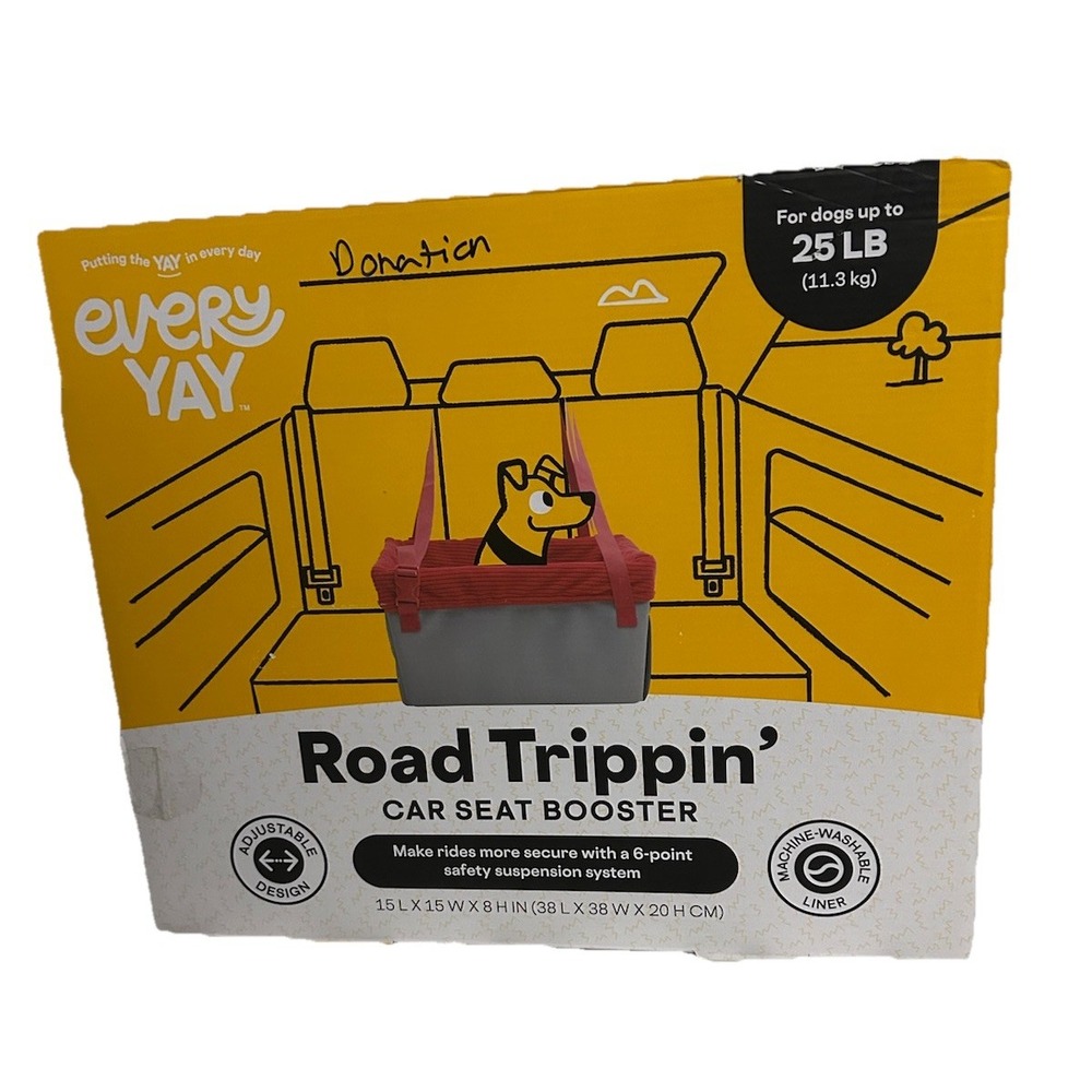 EveryYay, Road Trippin, Car Seat Booster Seat, For Dogs Up To 25 lb PB3